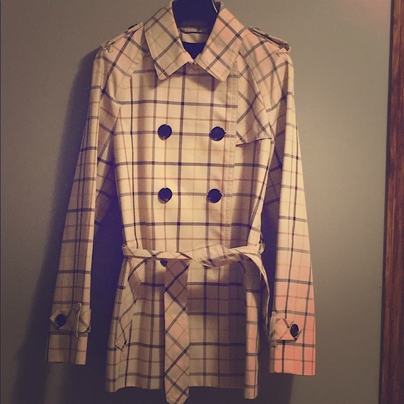 Coach Jackets & Blazers - NWT Coach Tattersall Short Trench Coat - Small